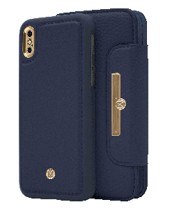 N303 Basic Oxford Blue Grainy Gold iPhone X/XS